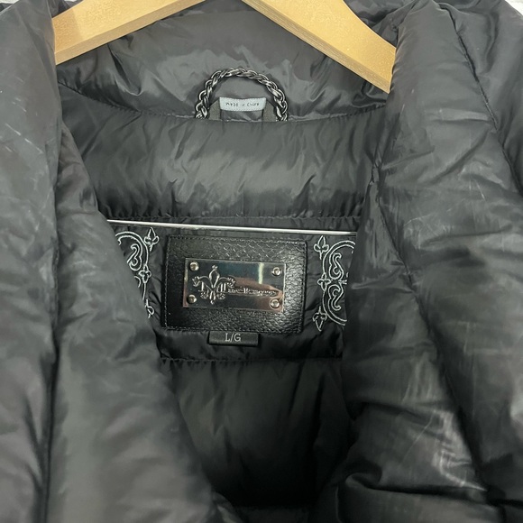 Mackage Qeren Convertible Puffer Jacket With Leather Trim Size Large Black - Picture 12 of 16